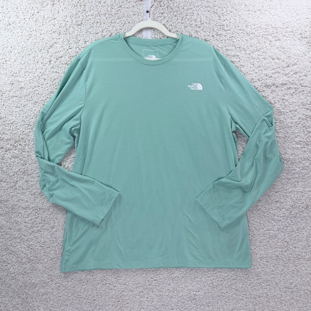 The North Face Performance Shirt Mens XL Teal Green Long Sleeve NF0A7QEG Hiking